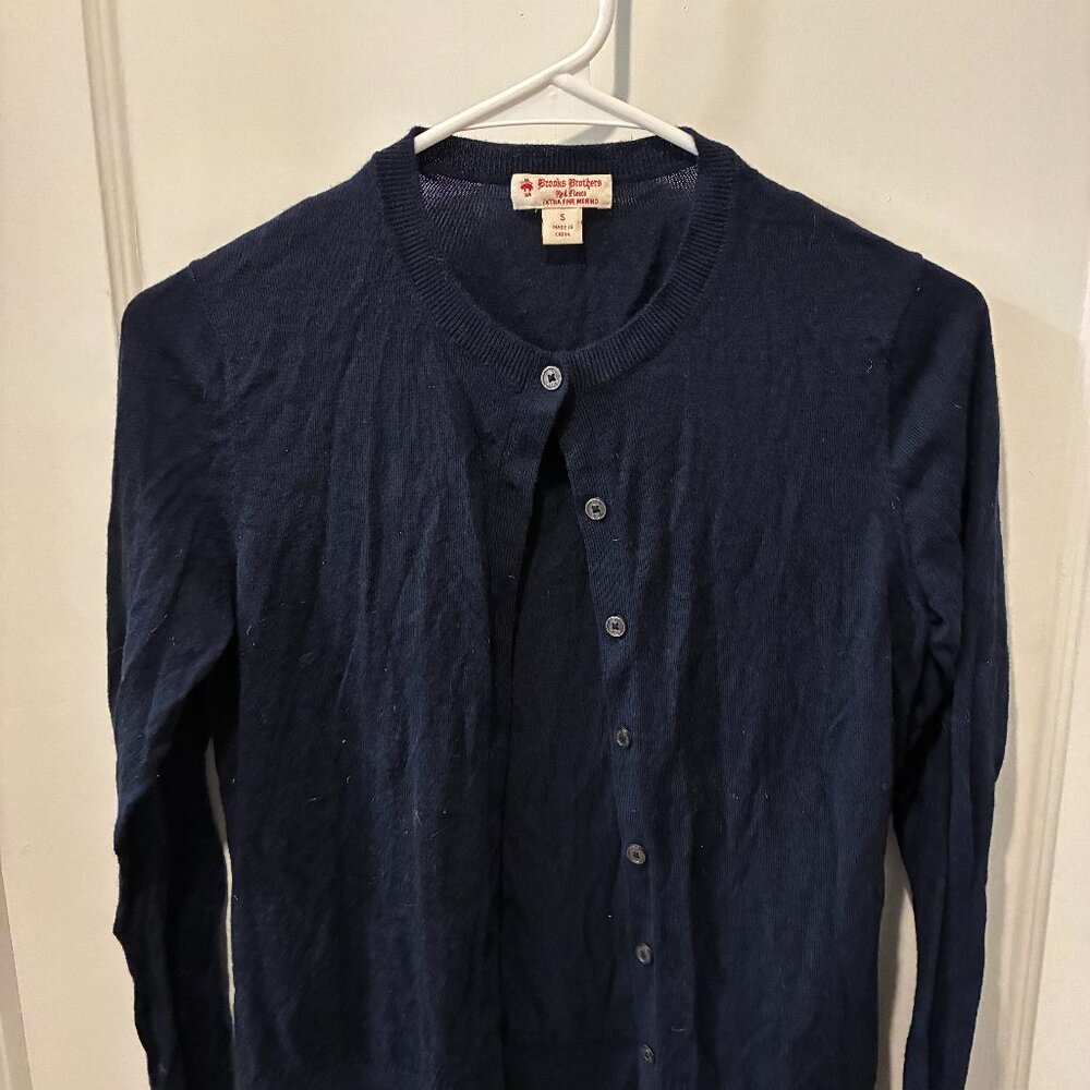 Navy Blue Brooks Brothers Cardigan
